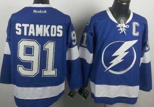Tampa Bay Lightning #91 Steven Stamkos New Blue Jersey Tampa Bay Lightning #91 Steven Stamkos New Blue Jersey