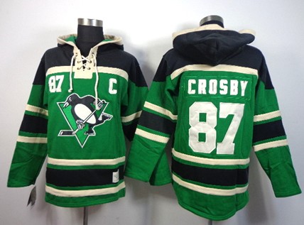 Old Time Hockey Pittsburgh Penguins #87 Sidney Crosby Green Hoodie Old Time Hockey Pittsburgh Penguins #87 Sidney Crosby Green Hoodie