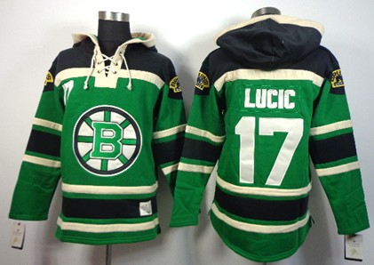 Old Time Hockey Boston Bruins #17 Milan Lucic Green Hoodie Old Time Hockey Boston Bruins #17 Milan Lucic Green Hoodie