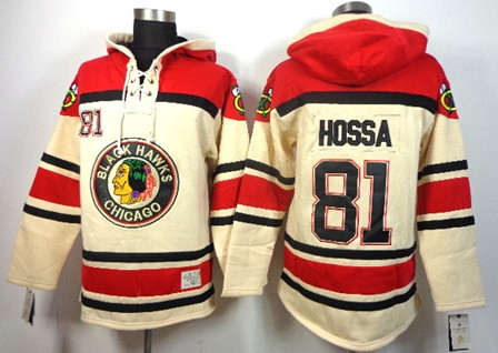 Old Time Hockey Chicago Blackhawks #81 Marian Hossa Cream Hoodie Old Time Hockey Chicago Blackhawks #81 Marian Hossa Cream Hoodie