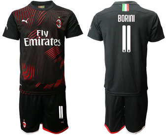 2019-20 AC Milan 11 BORINI Third Away Soccer Jersey 2019-20 AC Milan 11 BORINI Third Away Soccer Jersey