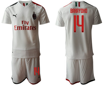 2019-20 AC Milan 14 BAKAYOKO Away Soccer Jersey 2019-20 AC Milan 14 BAKAYOKO Away Soccer Jersey
