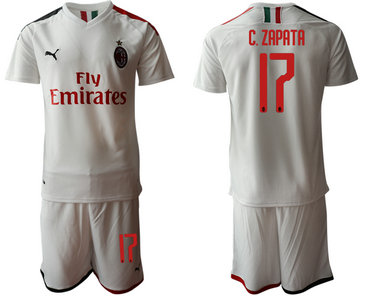 2019-20 AC Milan 17 C. ZAPATA Away Soccer Jersey 2019-20 AC Milan 17 C. ZAPATA Away Soccer Jersey