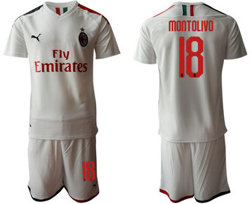 2019-20 AC Milan 18 MONTOLIVO Away Soccer Jersey 2019-20 AC Milan 18 MONTOLIVO Away Soccer Jersey