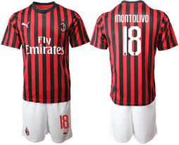 2019-20 AC Milan 18 MONTOLIVO Home Soccer Jersey 2019-20 AC Milan 18 MONTOLIVO Home Soccer Jersey