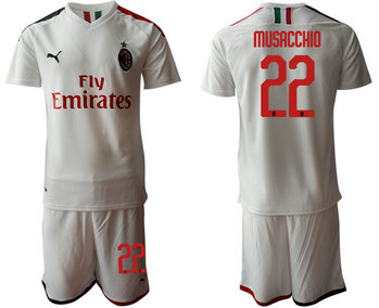 2019-20 AC Milan 22 MUSACCHIO Away Soccer Jersey 2019-20 AC Milan 22 MUSACCHIO Away Soccer Jersey