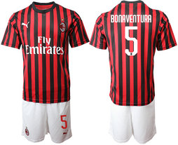 2019-20 AC Milan 5 BONAVENTURA Home Soccer Jersey 2019-20 AC Milan 5 BONAVENTURA Home Soccer Jersey