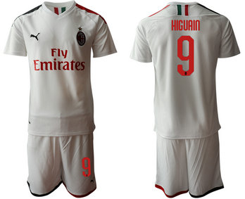 2019-20 AC Milan 9 HIGUAIN Away Soccer Jersey