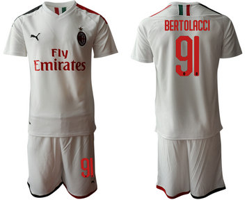 2019-20 AC Milan 91 BERTOLACCI Away Soccer Jersey 2019-20 AC Milan 91 BERTOLACCI Away Soccer Jersey