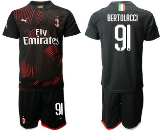 2019-20 AC Milan 91 BERTOLACCI Third Away Soccer Jersey 2019-20 AC Milan 91 BERTOLACCI Third Away Soccer Jersey