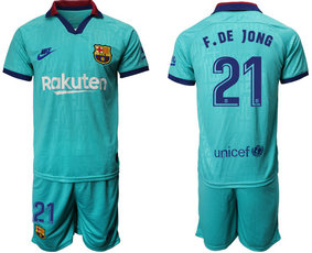 2019-20 Barcelona 21 F. DE JONG Third Away Soccer Jersey 2019-20 Barcelona 21 F. DE JONG Third Away Soccer Jersey