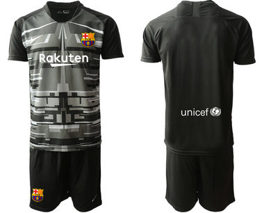 2019-20 Barcelona Black Goalkeeper Soccer Jersey 2019-20 Barcelona Black Goalkeeper Soccer Jersey