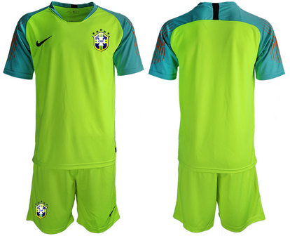 2019-20 Brazil Fluorescent Green Goalkeeper Soccer Jerseyss 2019-20 Brazil Fluorescent Green Goalkeeper Soccer Jerseyss