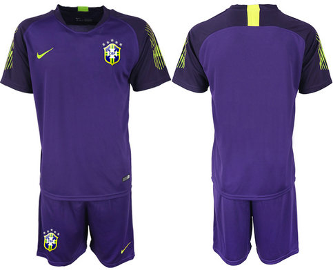 2019-20 Brazil Purple Goalkeeper Soccer Jersey 2019-20 Brazil Purple Goalkeeper Soccer Jersey