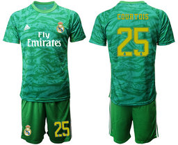 2019-20 Real Madrid 25 COURTOIS Green Goalkeeper Soccer Jersey 2019-20 Real Madrid 25 COURTOIS Green Goalkeeper Soccer Jersey
