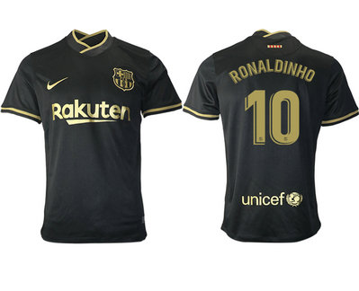 2020-21 Barcelona 10 RONALDINHO Away Thailand Soccer Jersey 2020-21 Barcelona 10 RONALDINHO Away Thailand Soccer Jersey