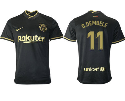 2020-21 Barcelona 11 O.DEMBELE Away Thailand Soccer Jersey 2020-21 Barcelona 11 O.DEMBELE Away Thailand Soccer Jersey