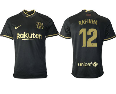 2020-21 Barcelona 12 RAFINHA Away Thailand Soccer Jersey 2020-21 Barcelona 12 RAFINHA Away Thailand Soccer Jersey
