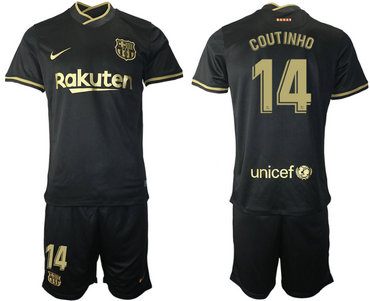 2020-21 Barcelona 14 COUTINHO Away Soccer Jersey