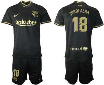 2020-21 Barcelona 18 JORDI ALBA Away Soccer Jersey 2020-21 Barcelona 18 JORDI ALBA Away Soccer Jersey