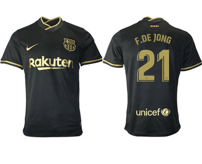 2020-21 Barcelona 21 F.DE JONG Away Thailand Soccer Jersey 2020-21 Barcelona 21 F.DE JONG Away Thailand Soccer Jersey