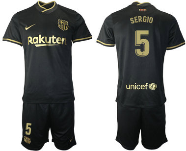 2020-21 Barcelona 5 SERGIO Away Soccer Jersey 2020-21 Barcelona 5 SERGIO Away Soccer Jersey