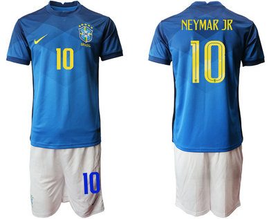 2020-21 Brazil 10 NEYMAR JR Away Soccer Jersey 2020-21 Brazil 10 NEYMAR JR Away Soccer Jersey