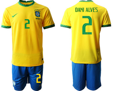 2020-21 Brazil 2 DANI ALVES Home Soccer Jersey 2020-21 Brazil 2 DANI ALVES Home Soccer Jersey
