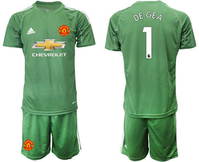 2020-21 Manchester United 1 DE GEA Army Green Goalkeeper Soccer Jersey 2020-21 Manchester United 1 DE GEA Army Green Goalkeeper Soccer Jersey