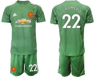 2020-21 Manchester United 22 S.ROMERO Army Green Goalkeeper Soccer Jersey 2020-21 Manchester United 22 S.ROMERO Army Green Goalkeeper Soccer Jersey