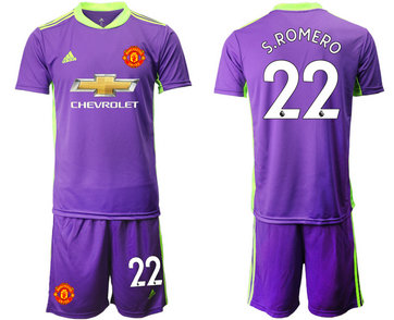 2020-21 Manchester United 22 S.ROMERO Purple Goalkeeper Soccer Jersey 2020-21 Manchester United 22 S.ROMERO Purple Goalkeeper Soccer Jersey