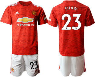 2020-21 Manchester United 23 SHAW Home Soccer Jersey 2020-21 Manchester United 23 SHAW Home Soccer Jersey