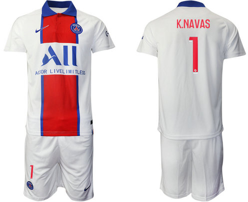 2020-21 Paris Saint-Germain 1 K.NAVAS Away Soccer Jersey 2020-21 Paris Saint-Germain 1 K.NAVAS Away Soccer Jersey