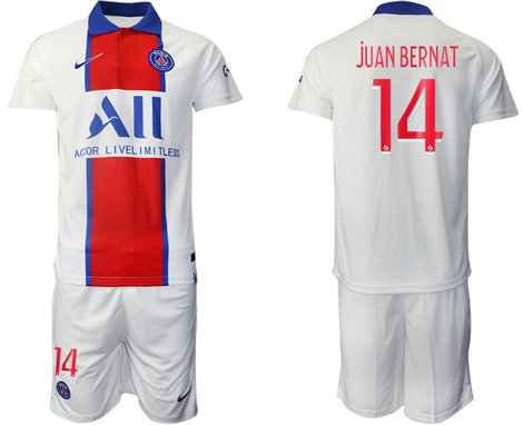 2020-21 Paris Saint-Germain 14 JUAN BERNAT Away Soccer Jersey 2020-21 Paris Saint-Germain 14 JUAN BERNAT Away Soccer Jersey
