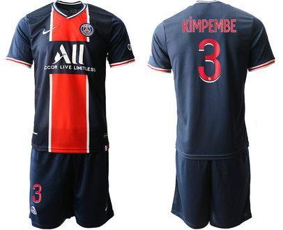 2020-21 Paris Saint-Germain 3 KiMPEMBE Home Soccer Jerseys 2020-21 Paris Saint-Germain 3 KiMPEMBE Home Soccer Jerseys