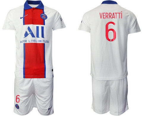 2020-21 Paris Saint-Germain 6 VERRATTI Away Soccer Jersey 2020-21 Paris Saint-Germain 6 VERRATTI Away Soccer Jersey