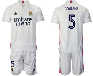 2020-21 Real Madrid 5 VARANE Home Soccer Jersey 2020-21 Real Madrid 5 VARANE Home Soccer Jersey