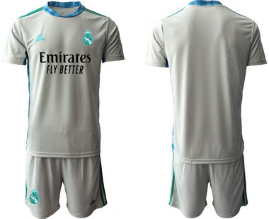 2020-21 Real Madrid Gray Goalkeeper Soccer Jersey 2020-21 Real Madrid Gray Goalkeeper Soccer Jersey