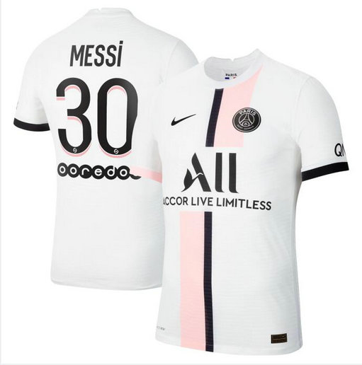 2021-22 Paris Saint-Germain 30 LIONEL MESSI Away Soccer Jersey 2021-22 Paris Saint-Germain 30 LIONEL MESSI Away Soccer Jersey
