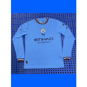 2022-23 Manchester City Long Sleeves Home Soccer Men Jersey 2022-23 Manchester City Long Sleeves Home Soccer Men Jersey