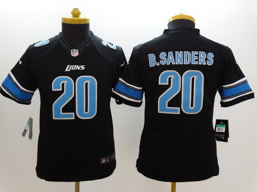 Nike Detroit Lions #20 Barry Sanders Black Limited Kids Jersey Nike Detroit Lions #20 Barry Sanders Black Limited Kids Jersey