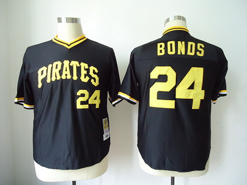 Pittsburgh Pirates #24 Barry Bonds 1986 Black Throwback Jersey Pittsburgh Pirates #24 Barry Bonds 1986 Black Throwback Jersey