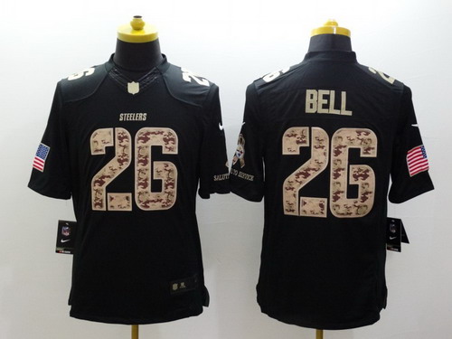 Nike Pittsburgh Steelers #26 LeVeon Bell Salute to Service Black Limited Jersey Nike Pittsburgh Steelers #26 LeVeon Bell Salute to Service Black Limited Jersey
