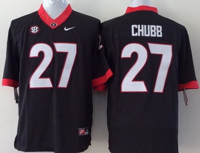 Georgia Bulldogs #27 Nick Chubb 2014 Black Limited Kids Jersey Georgia Bulldogs #27 Nick Chubb 2014 Black Limited Kids Jersey
