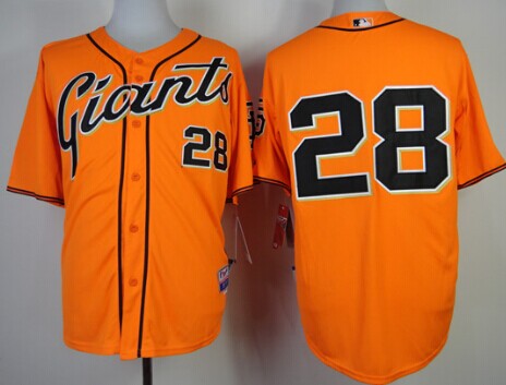 San Francisco Giants #28 Buster Posey Orange Jersey San Francisco Giants #28 Buster Posey Orange Jersey