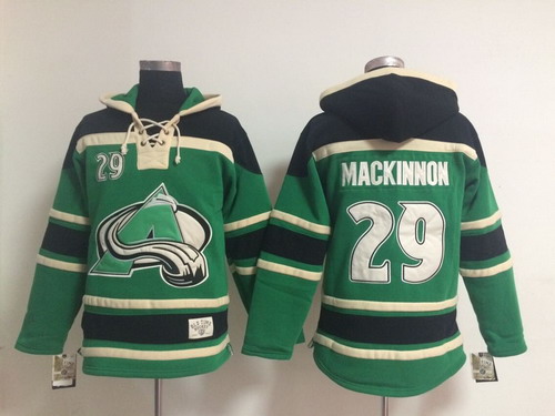Old Time Hockey Colorado Avalanche #29 Nathan MacKinnon Green Hoodie Old Time Hockey Colorado Avalanche #29 Nathan MacKinnon Green Hoodie