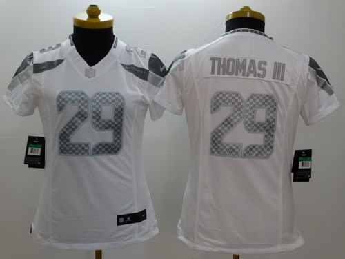 Nike Seattle Seahawks #29 Earl Thomas III Platinum White Limited Womens Jersey Nike Seattle Seahawks #29 Earl Thomas III Platinum White Limited Womens Jersey