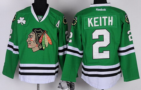 Chicago Blackhawks #2 Duncan Keith Green Jersey Chicago Blackhawks #2 Duncan Keith Green Jersey