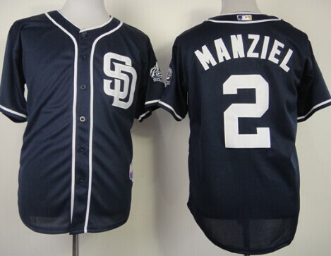 San Diego Padres #2 Johnny Manziel Navy Blue Jersey
San Diego Padres #2 Johnny Manziel Navy Blue Jersey