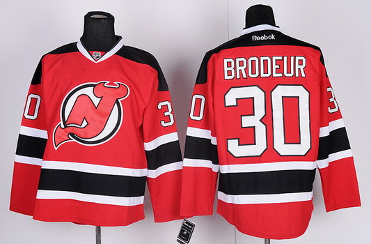 New Jersey Devils #30 Martin Brodeur Red With Black Jersey New Jersey Devils #30 Martin Brodeur Red With Black Jersey